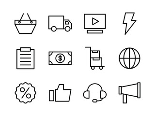 Ecommerce Icon Set Outline