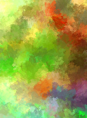 Abstract background of colorful brush strokes. Brushed vibrant wallpaper. Painted artistic creation. Unique and creative illustration.