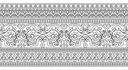 Vector ethnic hand drawn ornamental background