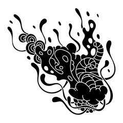 Print with slime and tentacles.