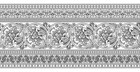 Vector ethnic hand drawn ornamental background