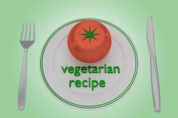 vegetarian recipe concept