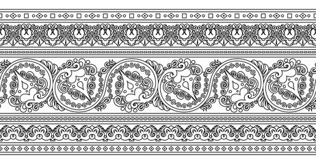 Vector ethnic hand drawn ornamental background