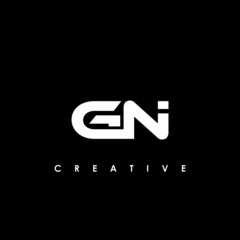 GNI Letter Initial Logo Design Template Vector Illustration