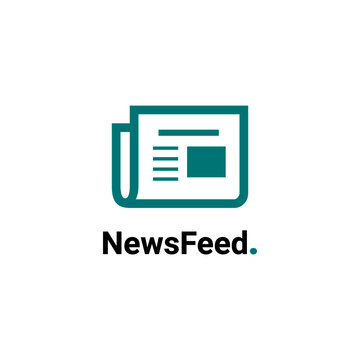 news feed newspaper logo concept for company