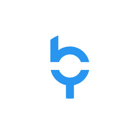 logo  b and y  vector syimbol image sign simple blue