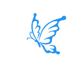 syimbol butterfly vector logo  image sign simple blue