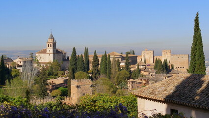 Fototapeta na wymiar Blick auf die Alhambra, Granada, Andalusien