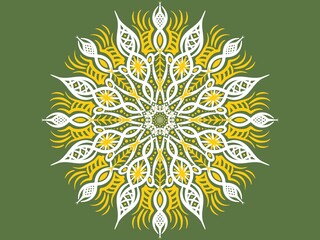 Mandala ornament creative work. Digital art illustration