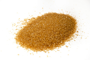 brown sugar on white background