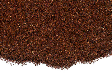 Pile of ground coffee