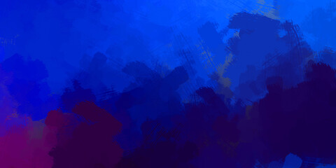 Painted artistic creation. Brushed vibrant wallpaper. Unique and creative illustration. Abstract background of colorful brush strokes.