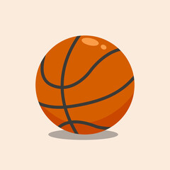 Fototapeta premium Basketball Vector Illustration. Basketball logo vector icon isolated on white background.
