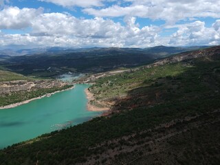 Vistas a&eacute;reas del desfiladero de Montrebei entre Catatalu&ntilde;a y Arag&oacute;n.