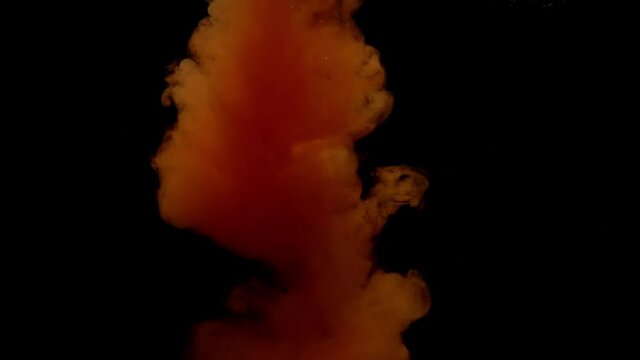 Underwater Ink paint smoke slow motion effect background footage motion.