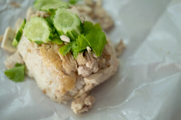 Thai gourmet steamed chicken with rice