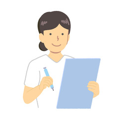 Woman writing on writing paper