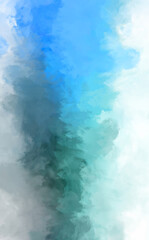 Fototapeta premium 2D illustration of colorful brush strokes. Decorative texture painting. Vibrant paint pattern backdrop.