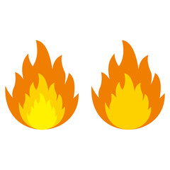 Fire flame set logo vector illustration design template. 