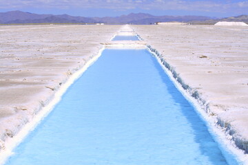Salt extraction in the Salinas Grandes in Jujuy