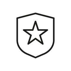 Outline Vector Icon Shield, Protect, Defense
