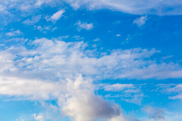 Naklejka na ściany i meble Clouds in the sky as background. Nature