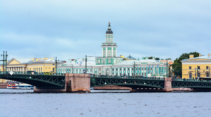 University embankment. Kunstkamera. St. Petersburg. Russia