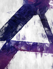 Rough brushstrokes on abstract background. Brush painting. Color strokes of paint. Unique wall art. Modern art on canvas. Colorful contemporary artwork.