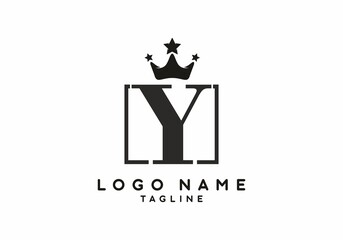 Y initial letter in square shape with crown logo