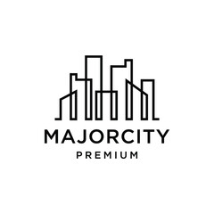 Creative linear real estate building logo