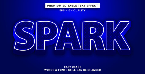 Obraz premium editable text effect spark