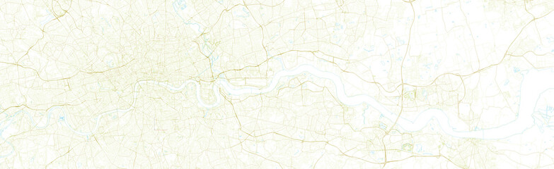 large detailed map of London city - obrazy, fototapety, plakaty