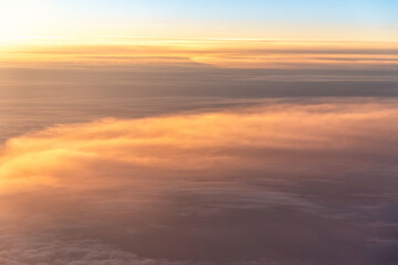 Fototapeta na wymiar Clouds in nature, high angle view
