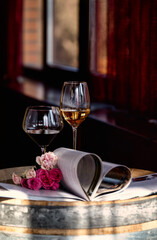 wine setting for valentines day