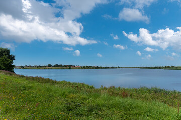Landscape on the Leyhoerner-Sieltief by Greetsiel