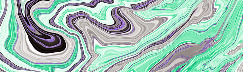 Banner marble liquid ink texture. Fluid art. Abstract paint background.