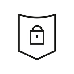 Outline Vector Icon Shield, Protect, Defense