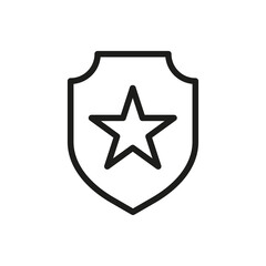 Outline Vector Icon Shield, Protect, Defense