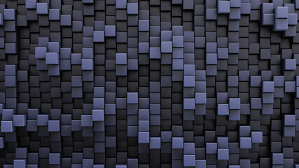 Textured surface. Square cells. shades of blue. Full frame.