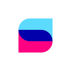 Modern abstract letter S logo design vector