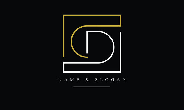 DC, CD, D, C abstract letters logo monogram
