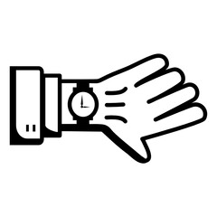 Watch Hand Gesture Concept Vector Icon Design, Human Body Language Symbol on White background