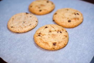 chocolate chip cookies on a plate
