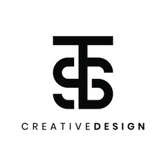 Modern letter TS logo design