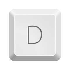 Button D. Icon Vector Illustration. 