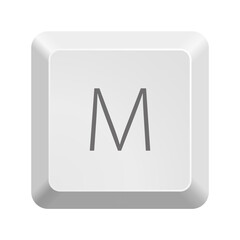 Button M. Icon Vector Illustration. 