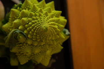 Top view of romanesco 