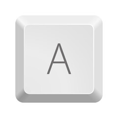 Button A. Icon Vector Illustration. 