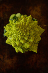 Top view of romanesco 