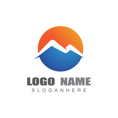 Mountain icon Logo Template Vector illustration design